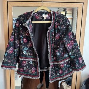 Adorable Loft floral blazer jacket